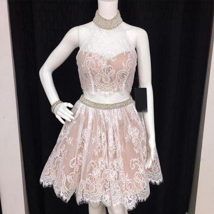 Two Pieces Homecoming Dresses,a-line Lace..