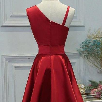 Elegant A Line Short Prom Dresses,simple Satin..