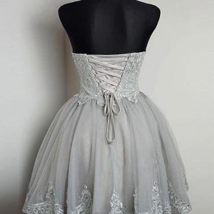 A Line Strapless Sweetheart Homecoming Dresses,..