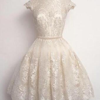 Short/mini Lace Homecoming Dresses, O-neck Party..