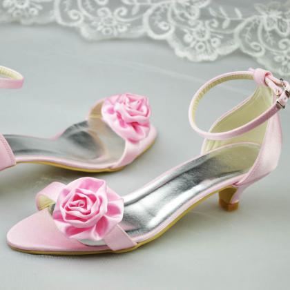 Pink Bridal Wedding Shoes,bridal High Heels,satin..