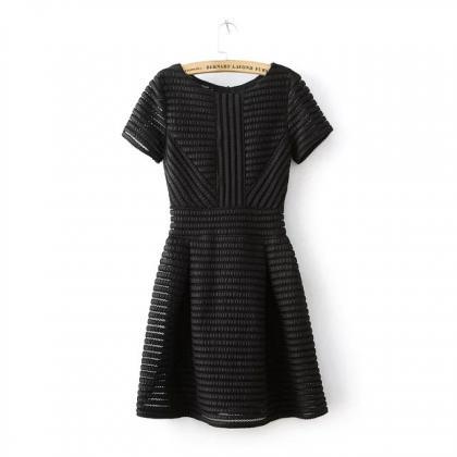White And Black Charming Summer Woman Dress,summer..