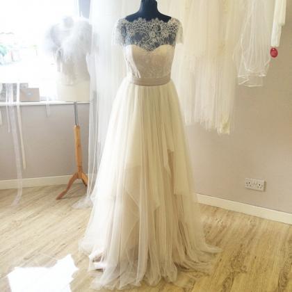 Real Made Lace Wedding Dresses,sexy Tulle Wedding..