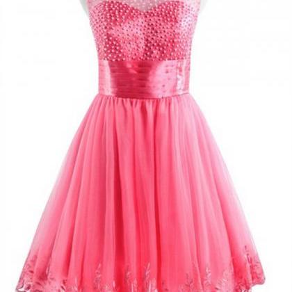Beading And Lace Homecoming Dresses,a-line..
