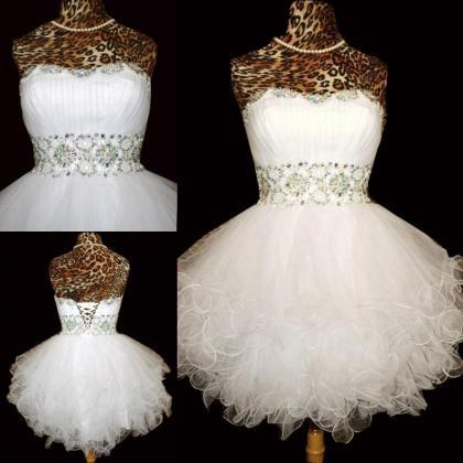 Design Short Beaded Back Up Lace Homecoming..