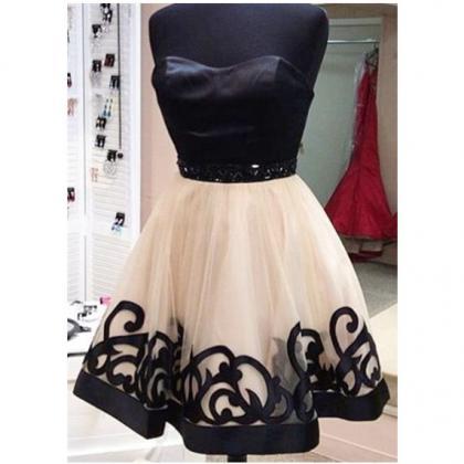 2016 Strapless Simple Homecoming Dresses,cute..