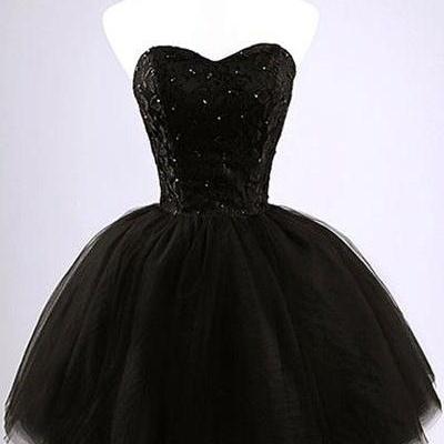 Simple Black Short Homecoming Dresses,gorgeous..