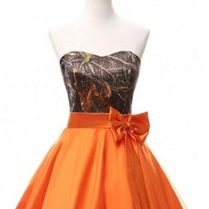 Simple Sparkly Orange Homecoming Dresses,cute..
