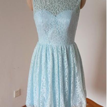 Light Blue Lace Homecoming Dresses,homecoming..