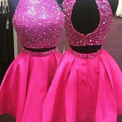 Pink Halter Homecoming Dresses,pretty Homecoming..