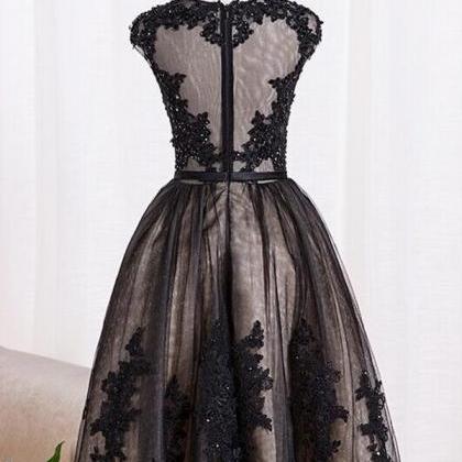 Black Vintage Dresses,homecoming Dresses,lace..