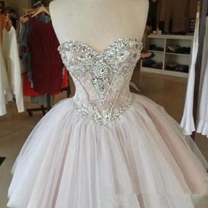 Sparkly Strapless Handmade A-line Tulle Princess..