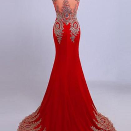 Red Prom Dresses,mermaid Prom Dress For..
