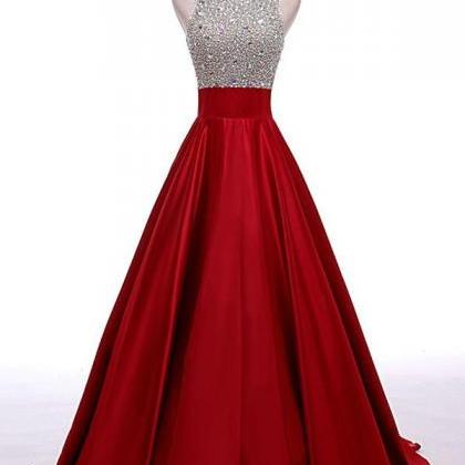 High Low Beaded Red Prom Dresses,beautiful Evening..