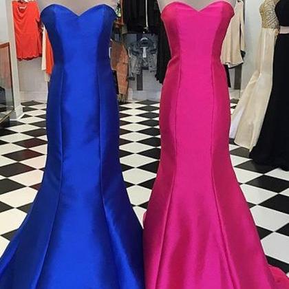 Pink And Royal Blue Lace Up Long Prom..
