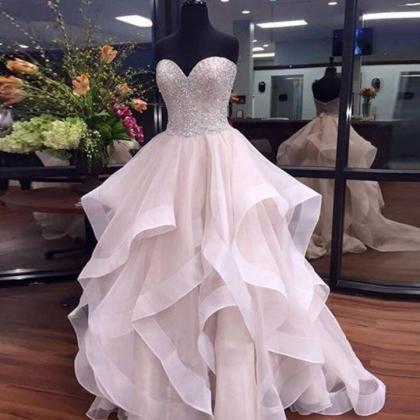Sweetheart Ball Gown Long Prom Dresses For..