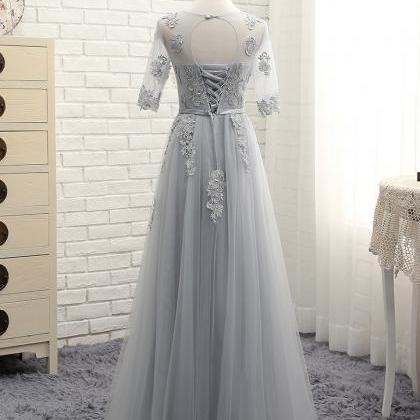 Gray Prom Dresses,long Prom Dresses,prom Dresses..