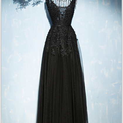 Black Prom Dresses,lace Prom Dresses,long Prom..