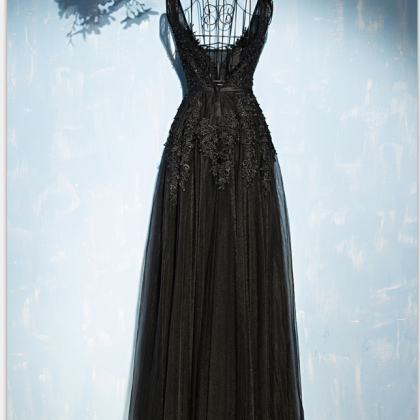 Black Prom Dresses,lace Prom Dresses,long Prom..