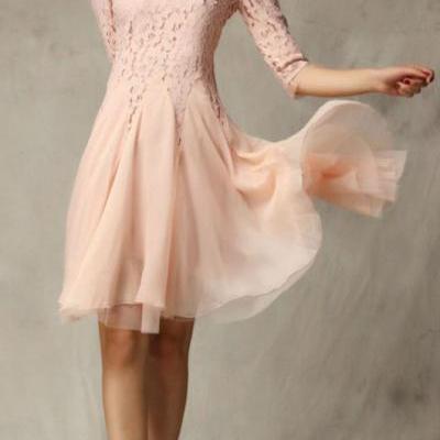 Homecoming Dresses,Real Beautiful Homecoming Dresses,Lace Homecoming Dresses,Sweet 16 Dresses,Pink Homecoming Dresses,Elegant Homecoming Dress,Modest Homecoming Dresses,Party Dresses,Cocktail Dresses,Short Prom Dresses DR0140