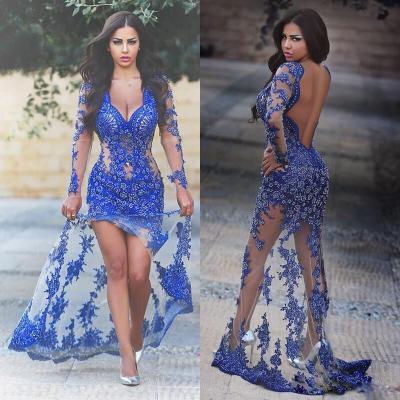 New Design Royal Blue Long Prom Dresses,Real Sexy See Through Evening Dresses,Lace Beaded Prom Dress,Prom Dress 2017 DR0095