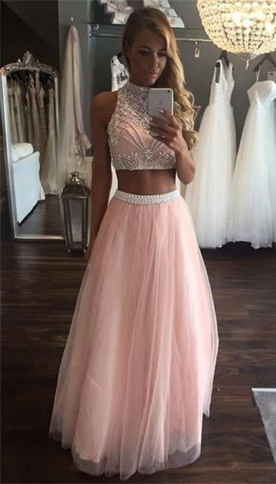 pretty pink prom dresses