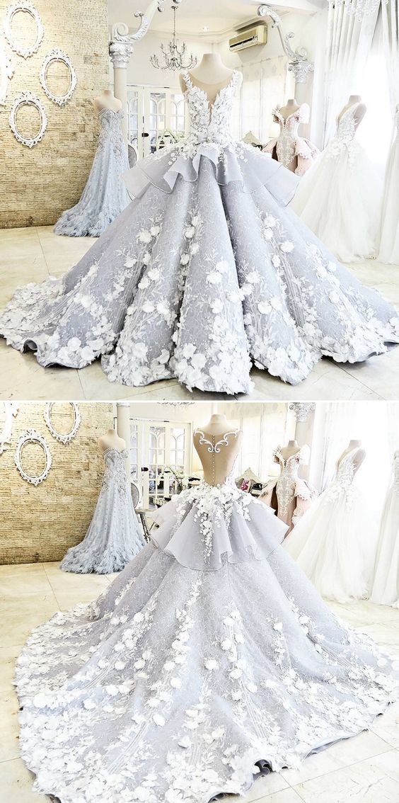 Pretty Ball Gown Prom Dresses,Princess Wedding Dresses,Modest Wedding ...