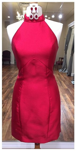 Red Homecoming Dresses,satin Homecoming Dresses,open Back Homecoming Dress,simple Homecoming Dress Dr0374