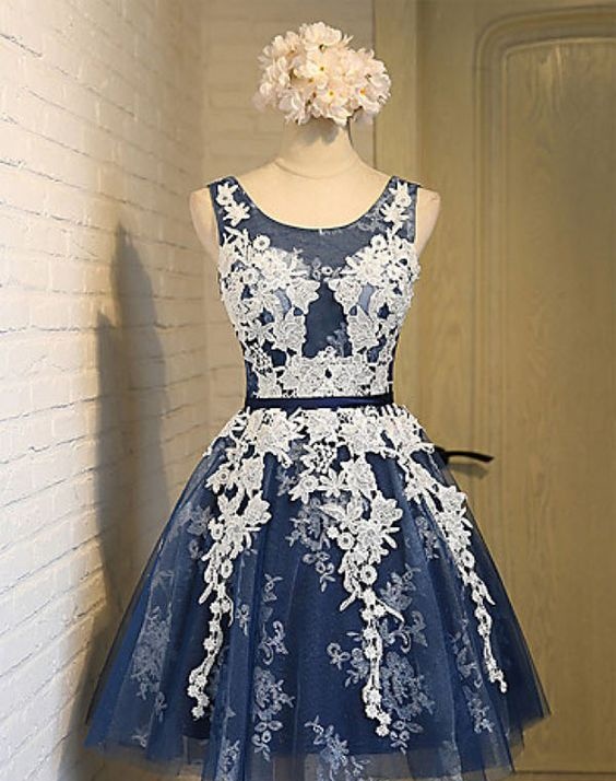 Lace Up Homecoming Dresses,cute Dresses,short Homecoming Dresses,a-line Lace Tulle Homecoming Dresses Dr0386