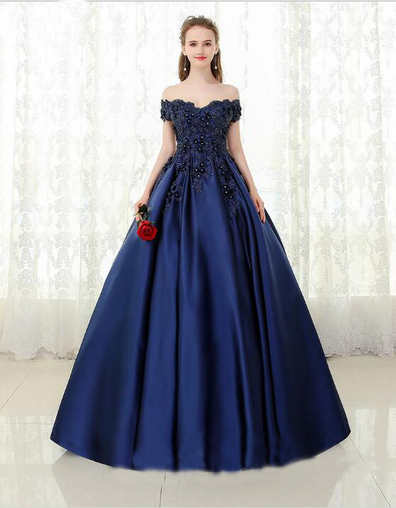 navy blue xv dresses