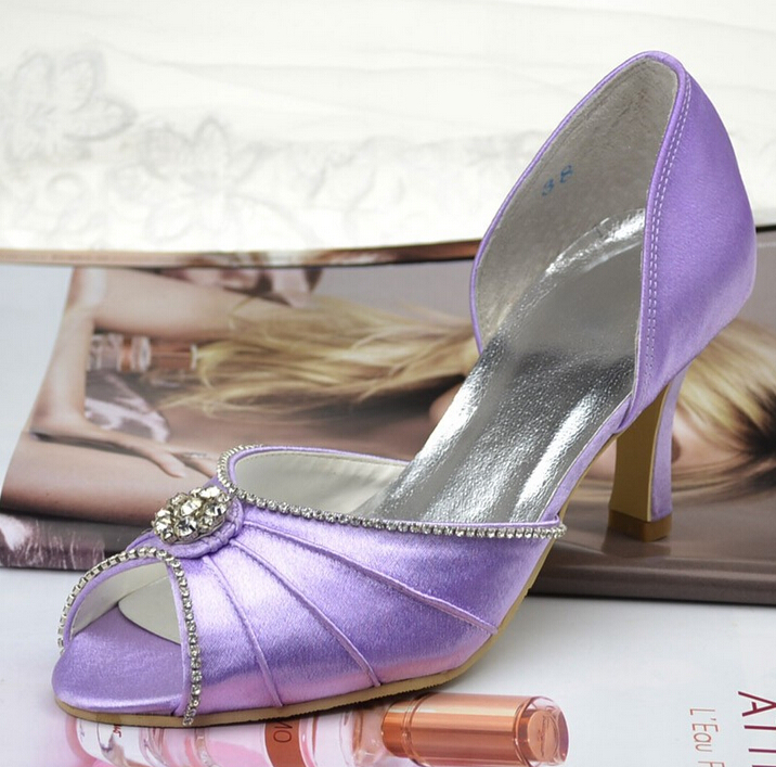 lilac satin shoes