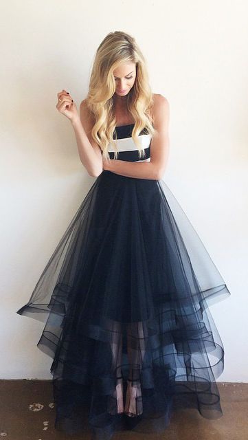 2016 Tulle Prom Dresses, Floor-length A-line Prom Dresses, Sexy Prom Dresses,the Charming Evening Dresses,
