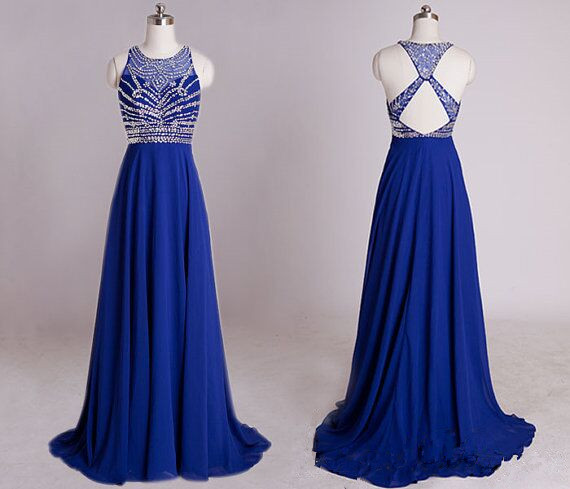 Beading And Sequins Prom Dresses, Floor-length Prom Dresses, Sexy Prom Dresses,a-line Prom Dresses, Charming Backless Evening Dresses Dr0325