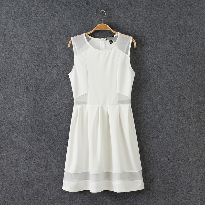 White/black O-neck Summer Woman Dress,fashion Dress ,tb-014