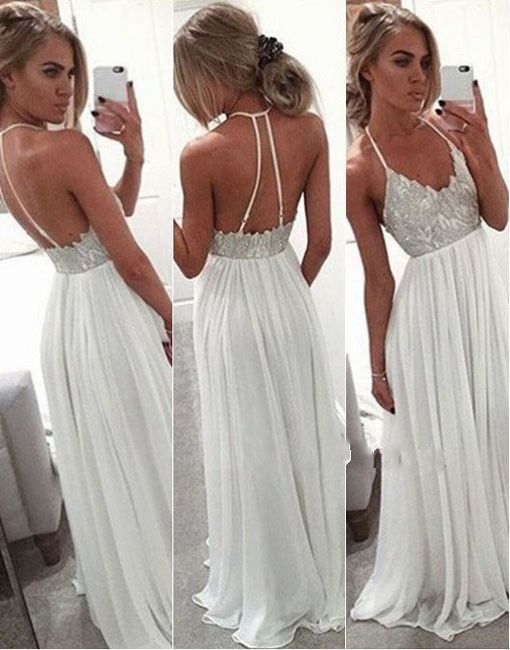 long white prom dresses cheap