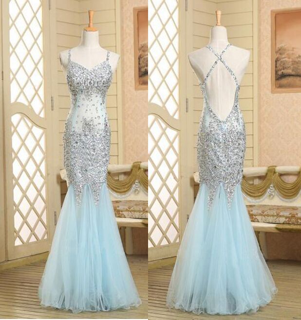 2016 Real Beautiful Backless Long Prom Dresses,sequin Shiny Mermaid Charming Prom Dress,evening Gowns