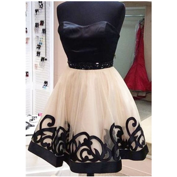 2016 Strapless Simple Homecoming Dresses,cute Cocktail Dresses,pretty Graduation Dresses For Teens