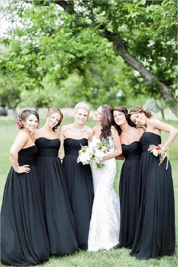 Simple Bridesmaid Dresses,Black Bridesmaid Dresses
