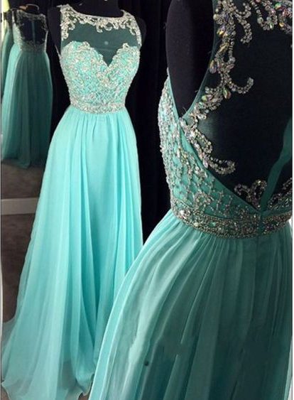 Real Beautiful Long Chiffon Prom Dresses,pretty High Low Prom Gowns,zipper Back Evening Dresses Dr0386