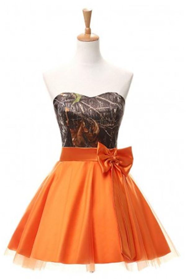 Simple Sparkly Orange Homecoming Dresses,cute Homecoming Dress,pretty ...