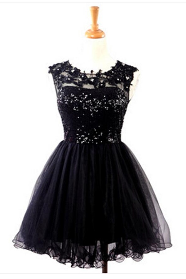 Elegant Black Homecoming Dresses,beading Homecoming Dress,lace Short Prom Dresses
