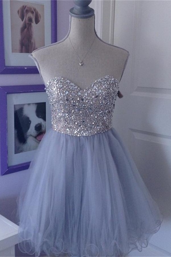 Baby Blue Short Sweetheart Homecoming Dresses,classy Homecoming Dress