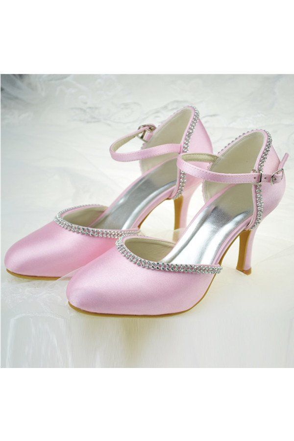 pink satin shoes