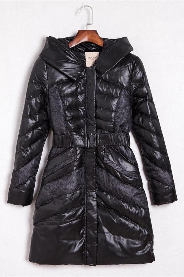 Black Long Warm Women Coats,Beauty Comfy Down Jackets,Simple Style Winter Jackets