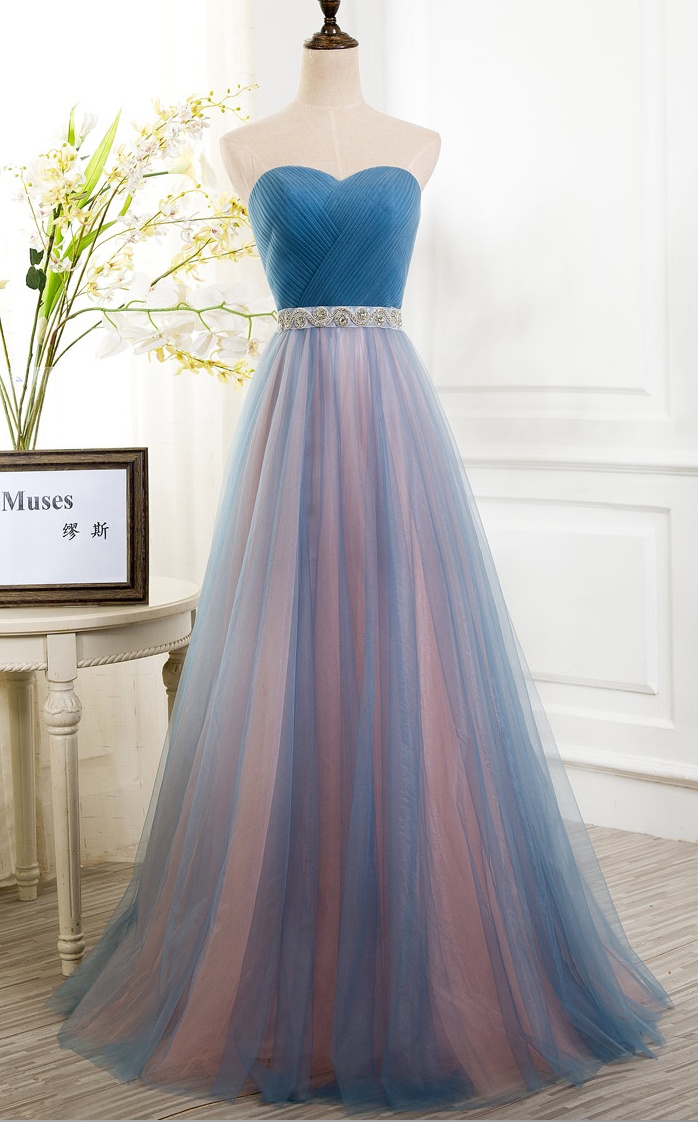 Bridesmaid Dresses,princess Prom Dress,long Prom Dresses, Sweetheart Lace Up Tulle A-line Prom Dresses,cute Dresses,classy Party Dresses,modest
