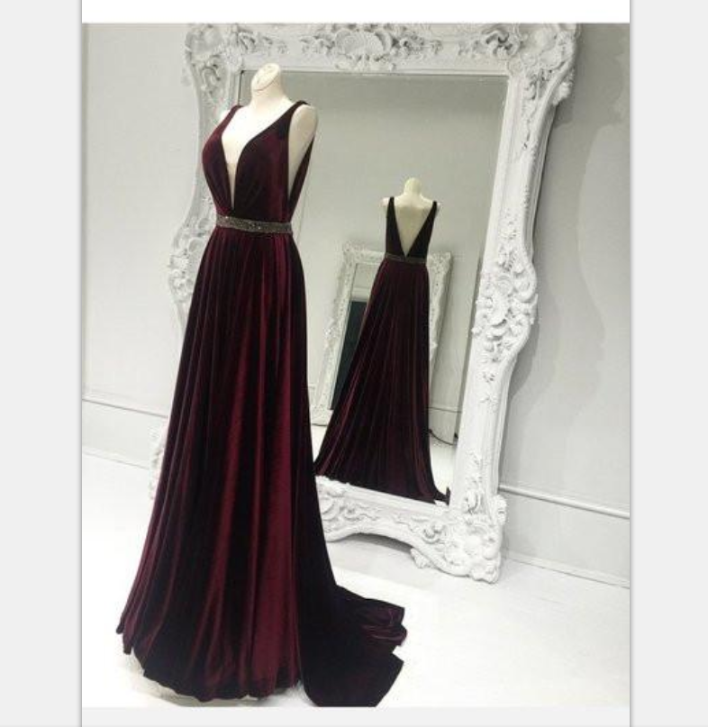 Sexy Deep V-neck Prom Dresses,backless Prom Dresses,high Low Prom Dresses,a-line Prom Dresses,long Prom Dresses,charming Evening Dresses,sparkly