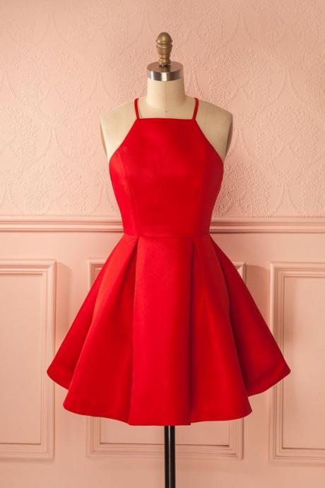 Red Homecoming Dresses, Homecoming Dresses,beautiful Homecoming Dresses,satin A-line Homecoming Dress,cocktail Dresses,cute Dresses,party Dresses