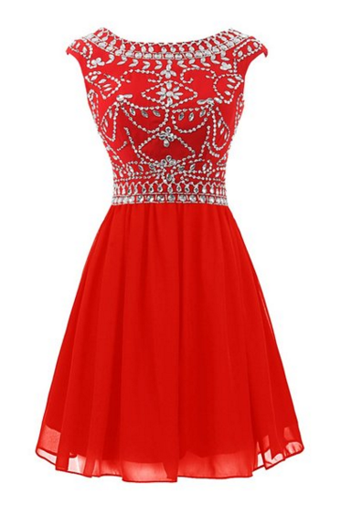 Selling Red Short Homecoming Dresses For Teens,beauty Beading Graduation Dresses,pen Back Cocktail Dresses