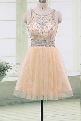 Cap Sleeves Beading Short Homecoming Dresses,pretty Sparkly Homecoming Dress,modest Graduation Dress,cocktail Dresses,homecoming Dress 2016