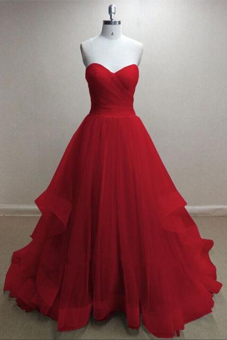 Red Lace Up Prom Dresses,Handmade Evening Dresses,Simple Cheap Prom Dresses For Teens,Sparkly Prom Dress,Party Dresses